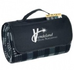 Plaid Roll-Up Logo Picnic Blanket - 48