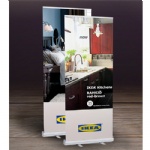 Economy Vinyl Retractable Banner Stand - 33.5